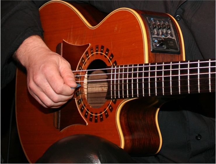 Playing on Acoustic Guitar